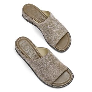 Loewe Brushed Suede Ladera Mules